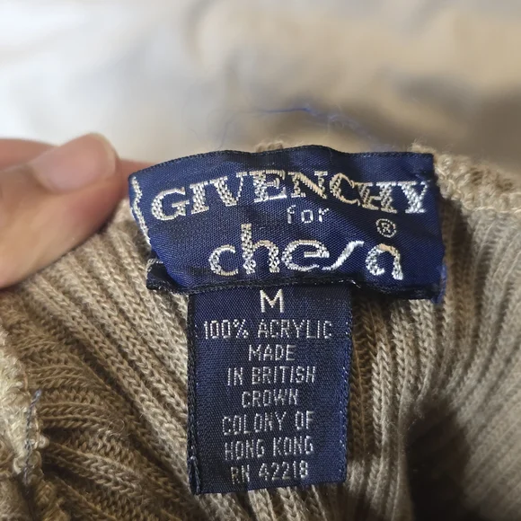 Givenchy For Chesa Women's Beige Turtleneck Sweater - Picture 9 of 9